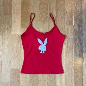 deadstock nwt playboy intimates cherry red bunny logo bunny logo camisole